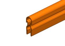 Tapa de barra conductora 8-Bar, naranja en PVC, 9 pies x 10,5 pulgadas