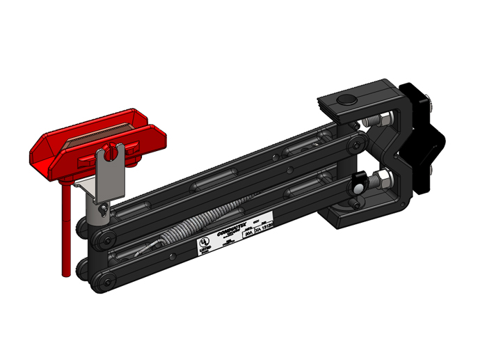 8-Bar, colector, 30 A, único, cabezal en J, base en C, autocentrante