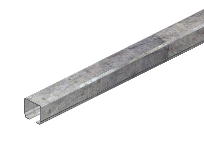 Standard Duty C-Track Festoon Track Channel, Galvanized, 5FT Length