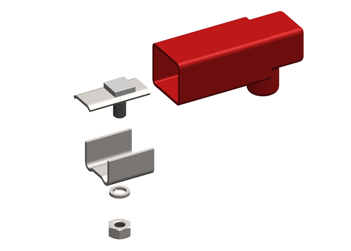 Tapón Safe-Lec 2 para barra de acero galvanizado o cobre, herrajes de acero inoxidable