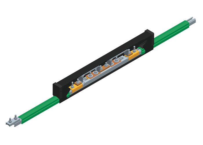 Sección de expansión Safe-Lec 2 de 125 A galv, tapa verde de PVC, c/unión, 4,5 m