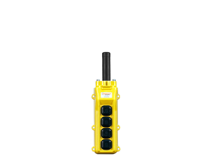 Botonera colgante serie 80, 4  botones, con cuatro interruptores de tres velocidades