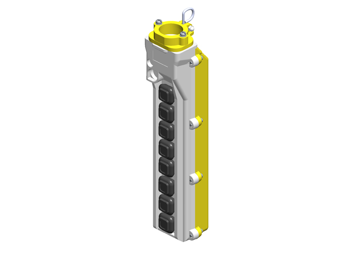 Botonera colgante serie 80, carcasa posterior profunda para 8 botones (con entrada grande)