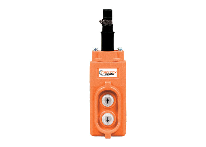 Botonera colgante serie 20, 2 botones para funcionamiento inverso directo, 120 V